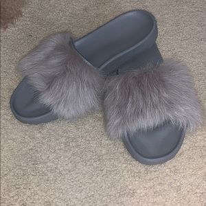 Grey UGG slippers